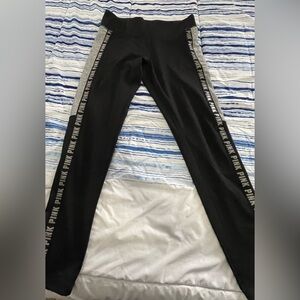 PINK Victoria's Secret Black Cozy Leggings